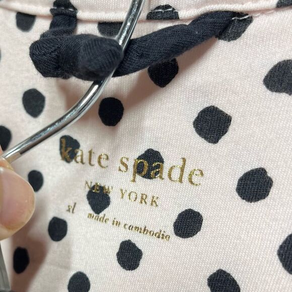 Kate Spade New York 3/4 Sleeve Charm Cropped  Polka Dot PJ Set XL - Picture 5 of 14